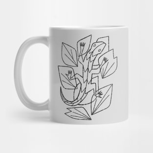 Lizard And Leaves Mug